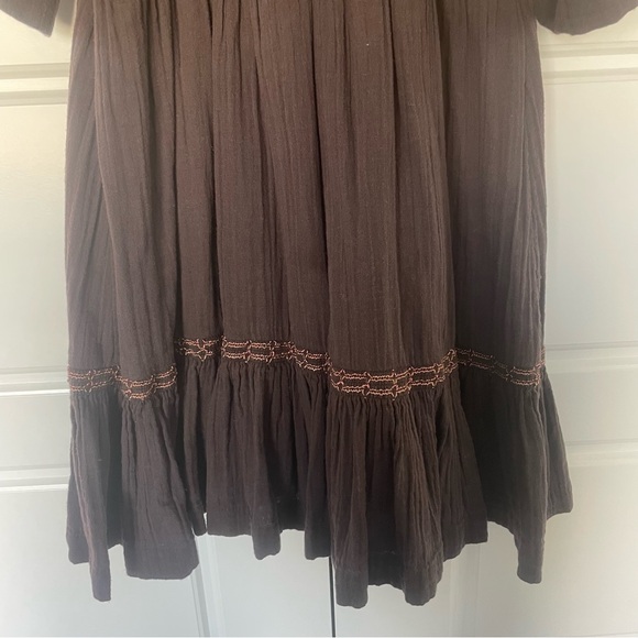 NWT Free People Easy To Love Bubble Mini Dress‎ size medium color expresso beans - Picture 5 of 12